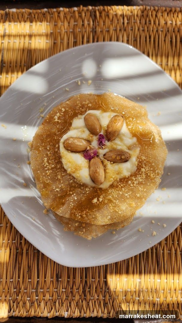 Sweet Dessert with Almonds and Yogurt