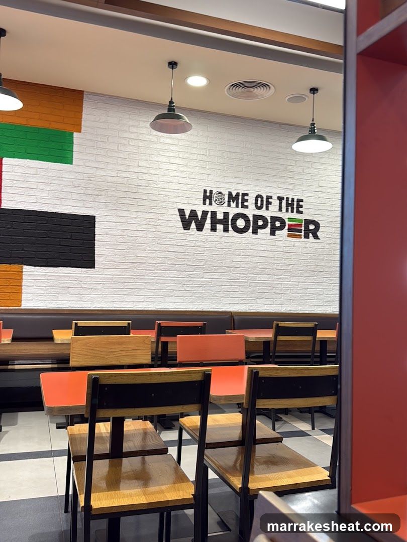 Restaurant Interior with Whopper Signage
