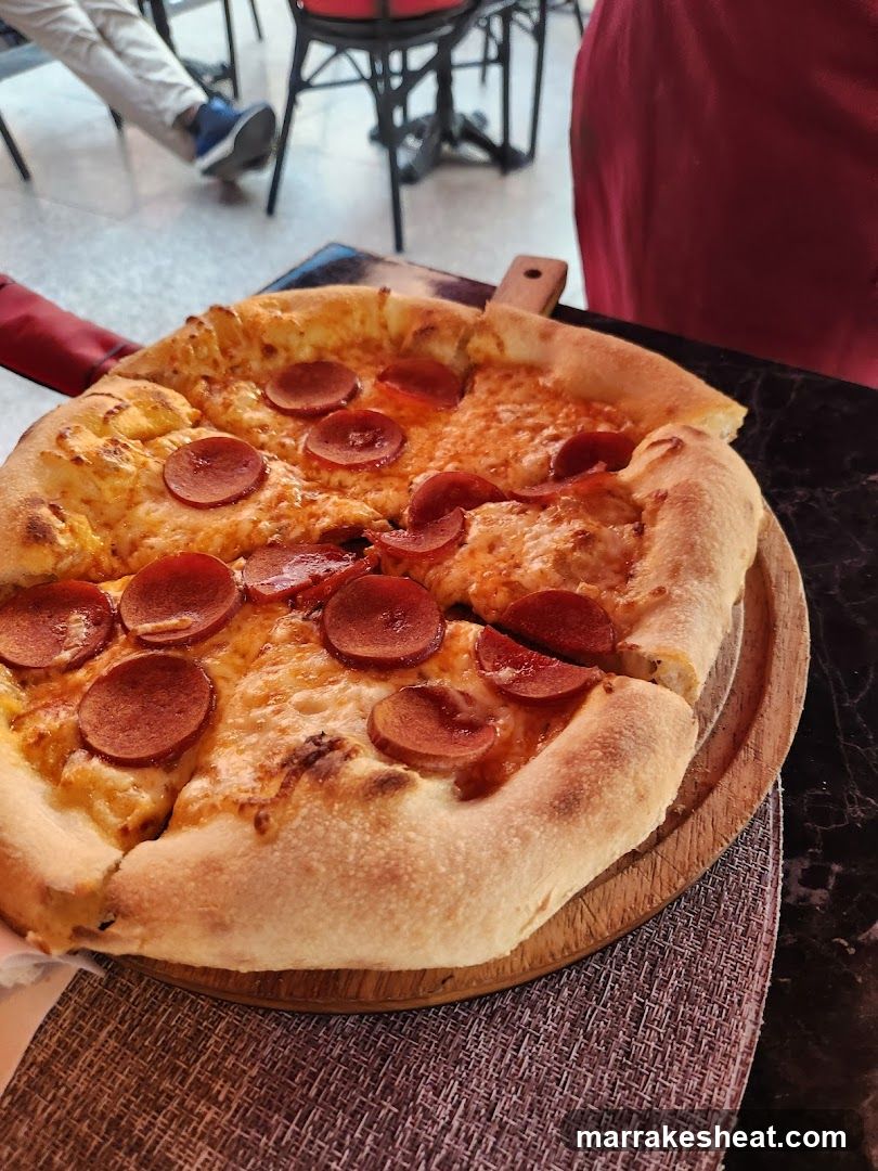 Pepperoni Pizza on Wooden Board