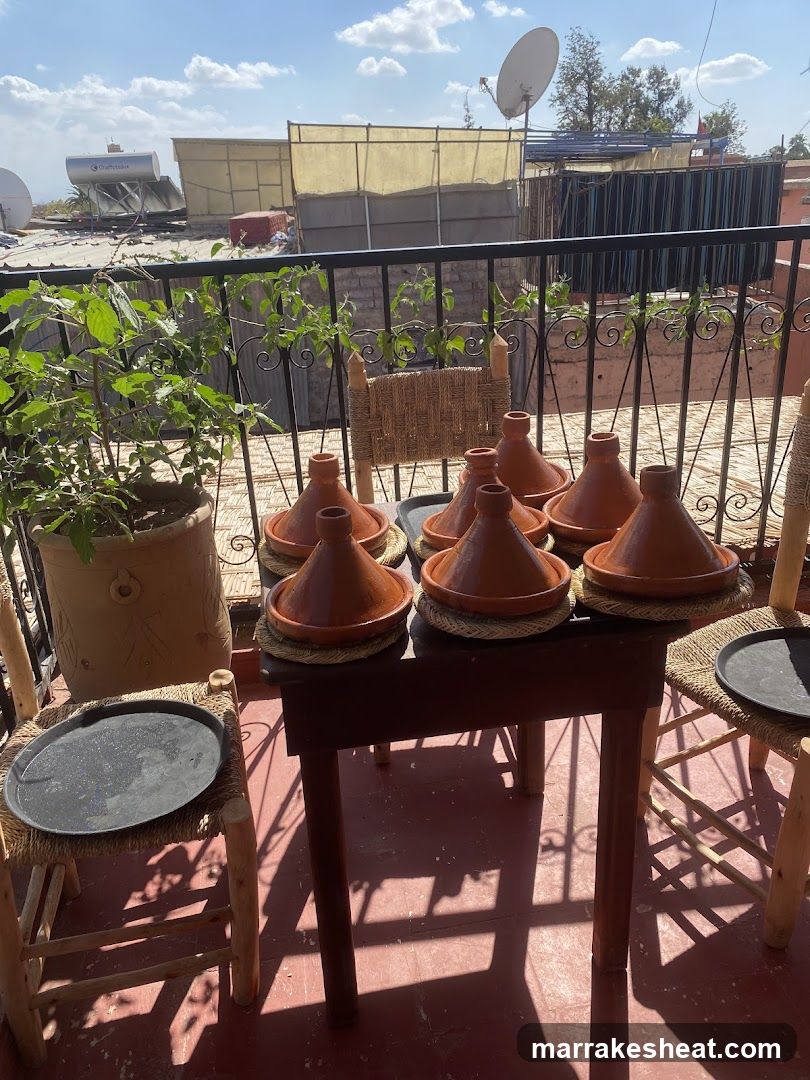 Terrace with Tagine Dishes